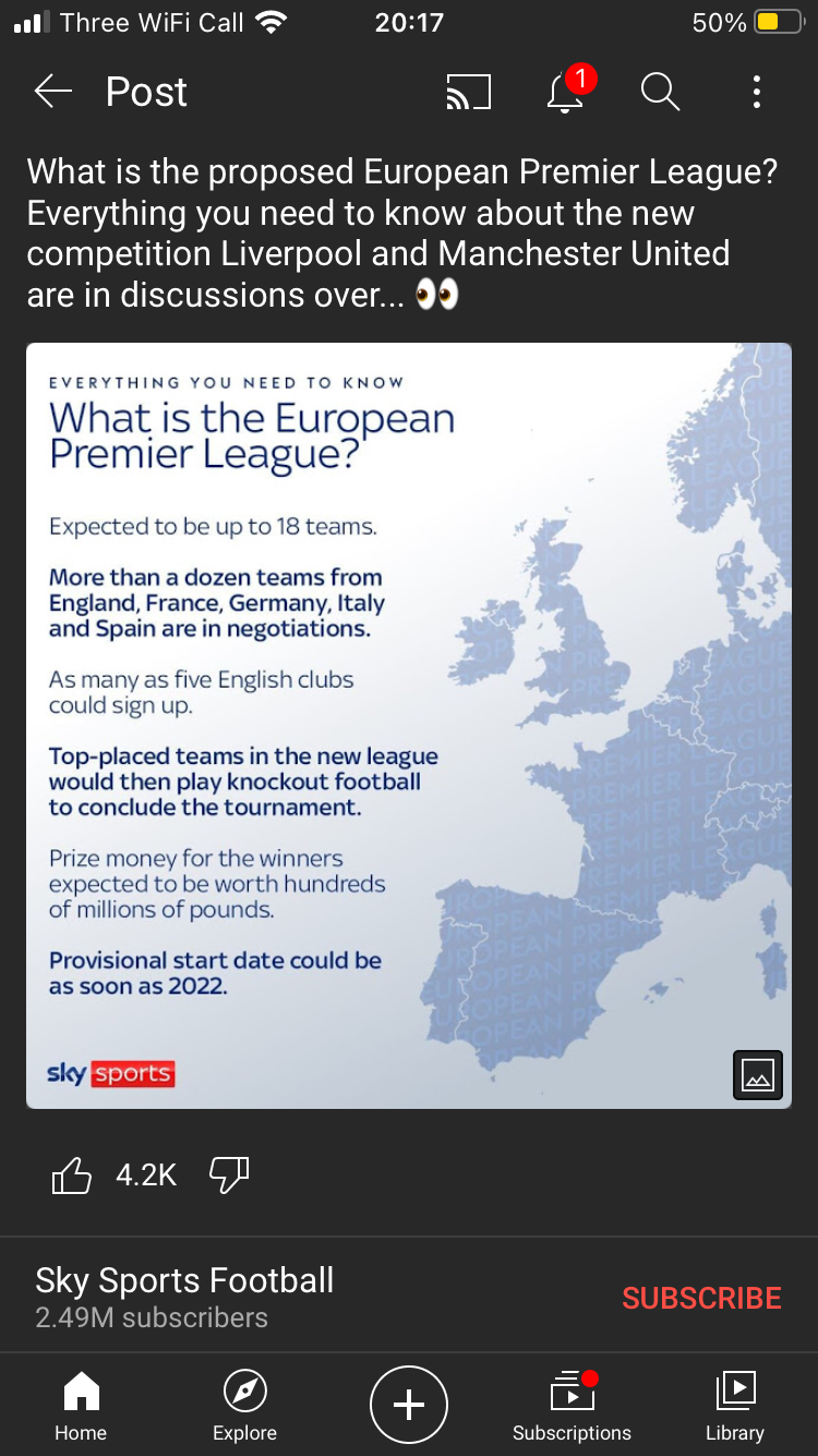 New euro premier league