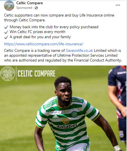 Celtic Insurance anyone?