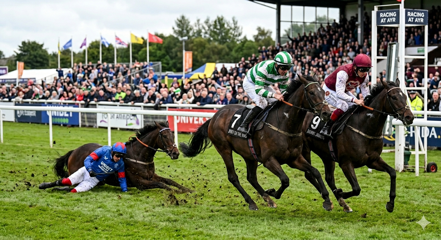 And the front runners horse on!