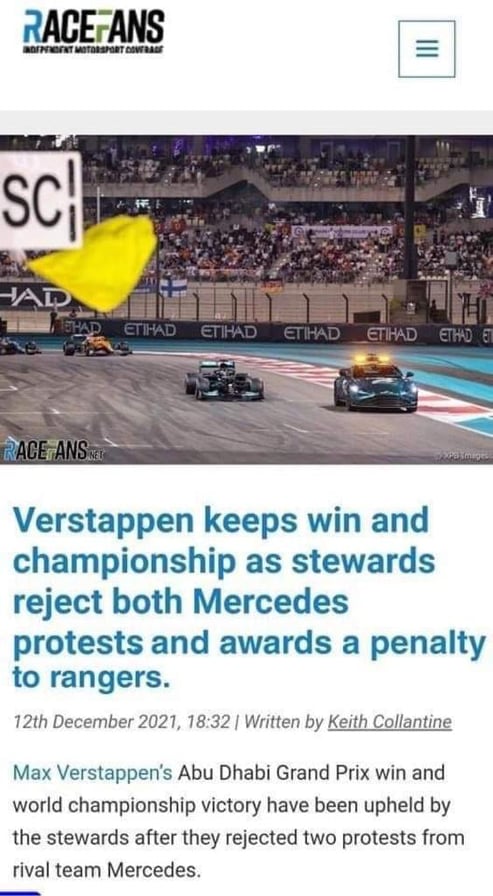 F1 award penalty