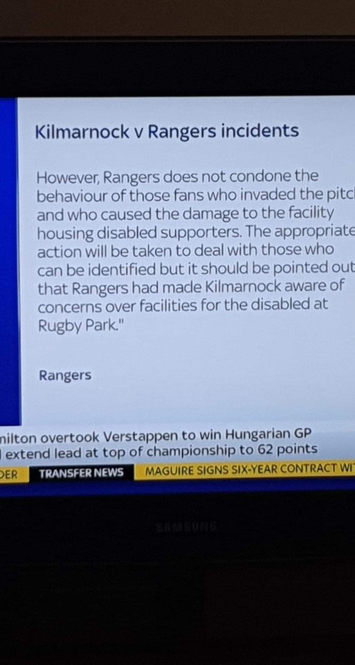apparently it is Kilmarnock's fault and not the neanderthal supporters who jumped up on the disabled shelter roof